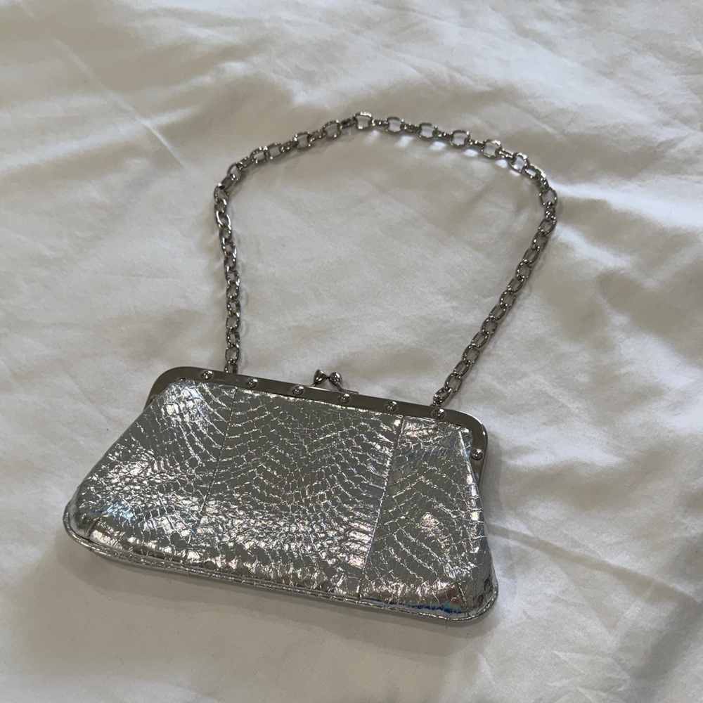 Cache Metallic Silver Clutch - Picture 2 of 5